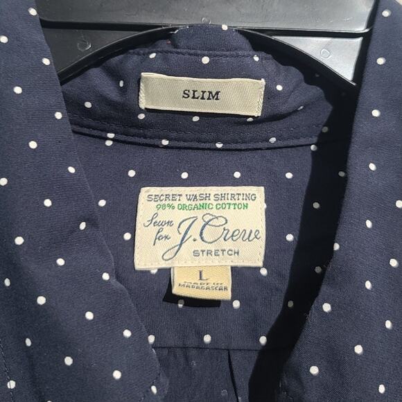 J. Crew Slim Secret Wash Organic Cotton Button Shirt Large - Picture 4 of 5
